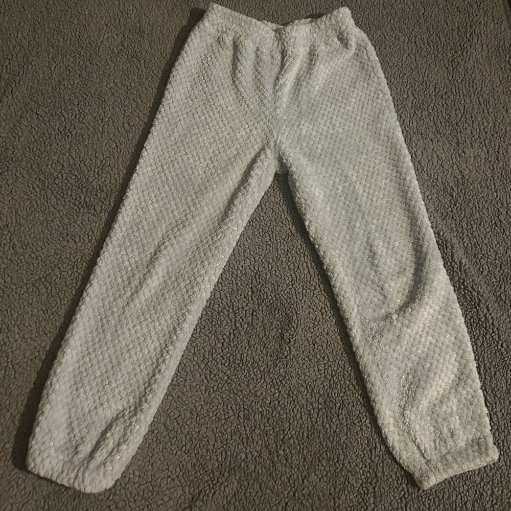 Ice Blue Fluffy Pants
